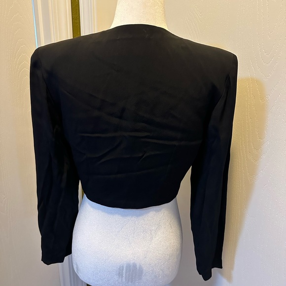 Bolero Black Jacket Size 4 - Laundry by Shelli Segal - Picture 3 of 6